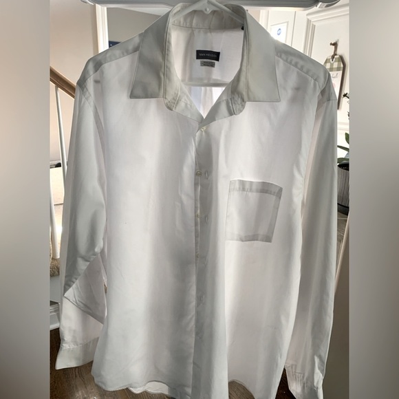 Men’s Van Heusen Regular Fit Dress shirt, 17 34/35, white color, long sleeve - Picture 1 of 2